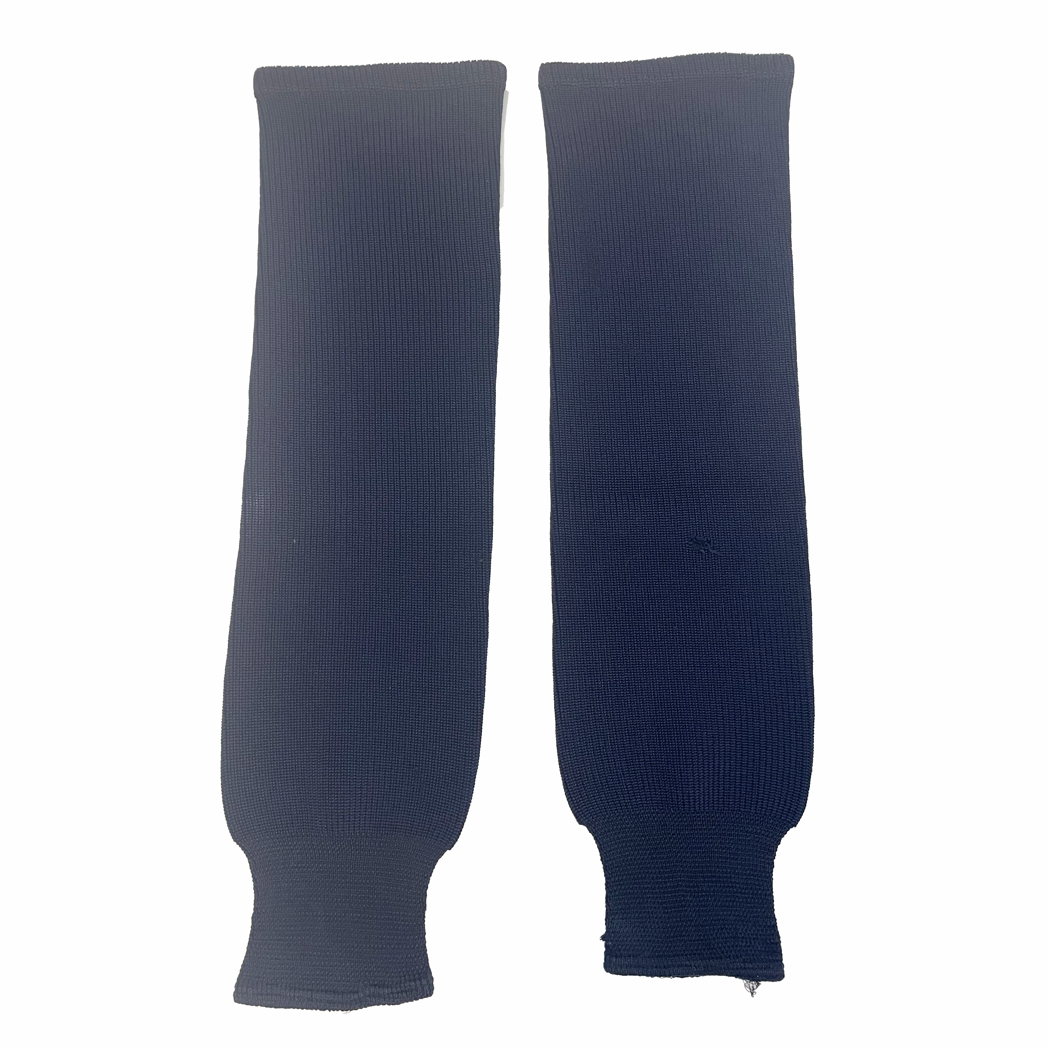 Chaussettes de hockey en tricot usagées (bleu marine)